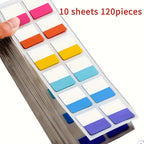 120pcs Quick And Suitable for Page Markers, Reusable Writable Plastic Index Tabs with Numbered/Alpha-Beta for Binder Dividers