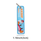 Kawaii Japanese Elf Anime Embroidery Key Fobs Key Tag Motorcycles Cars Backpack Chaveiro Keychain Fashion Keyring Friends Gifts