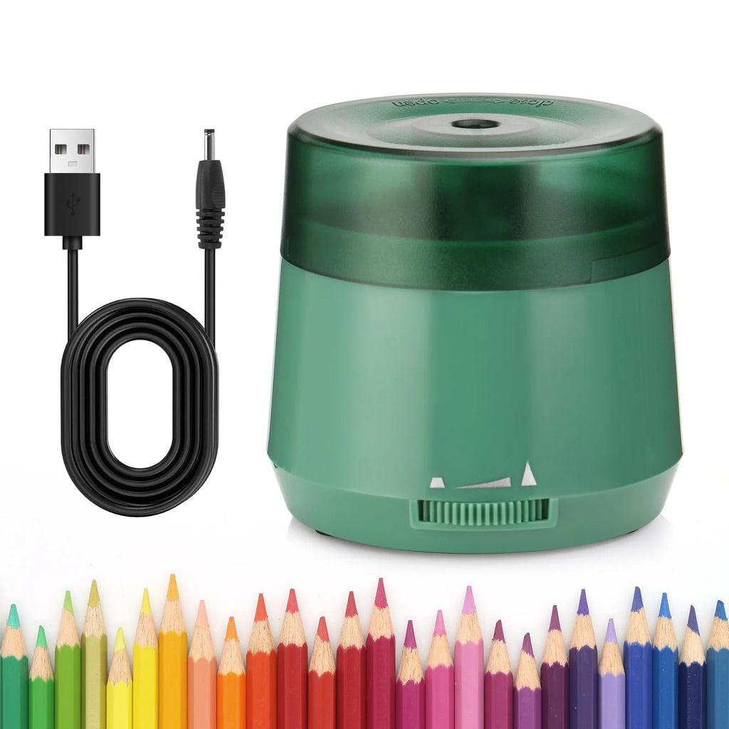 EAGLE Electric Pencil Sharpener USB/Battery Powered, 3s Fast Sharpener for 6-8mm Pencils 2 Point Options for School Home Office