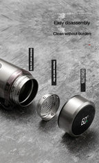 SoftAura Stainless Steel Thermos Bottle LED Temperature Display 500ML- 1L Sus304 Vacuum Flask Portable Cup  2026 New