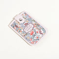 1PC Oil Painting Floral Pattern Card Holder,Pull-Out Multi-Card Slots,Suitable for ID Cards,Bank Cards, Business CardsStorage