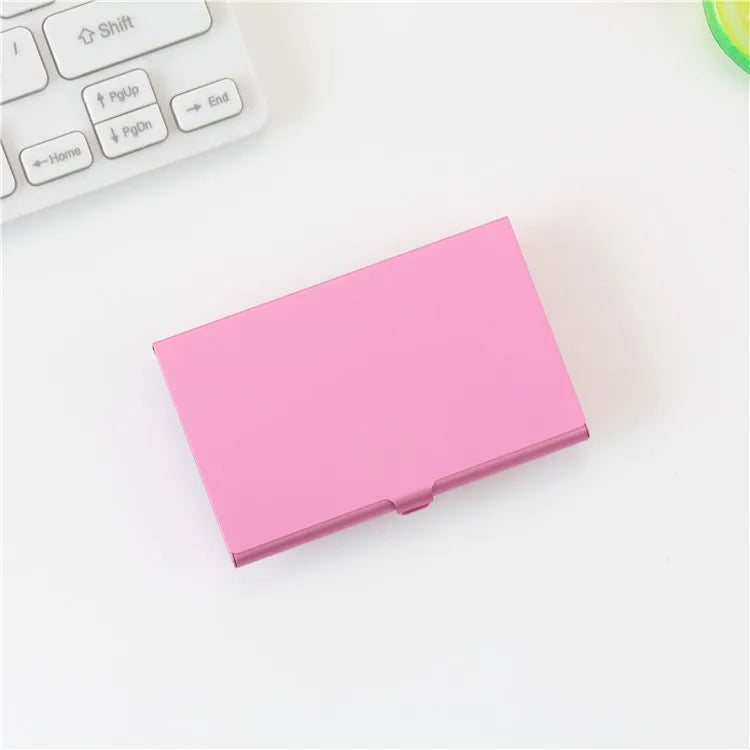 Business Aluminum Alloy Business Card Box, Portable and Portable, Credit Card Box, Colorful Metal Small Business Card Holder