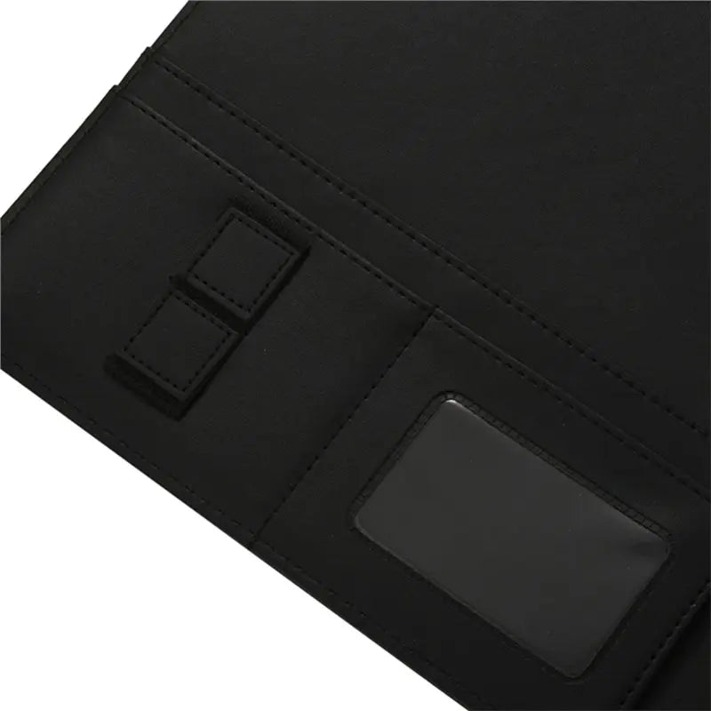 VO-A4 Vegetarian Leather 3 Ring Portfolio Binder Business Binder Padfolio With Notebook Pad Interview & Business
