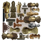 Vintage Mottled Clip Lady Hand Cardstock DIY Junk Journal Collage Flower Frame Door Craft Paper Thick Card Material Scrapbooking
