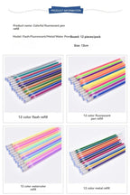 12-100pcs Glitter Pen Refills Set Flash Multicolor Gel Pen Refill Core DIY Art Writing Painting Graffiti Pen Refills Supplies