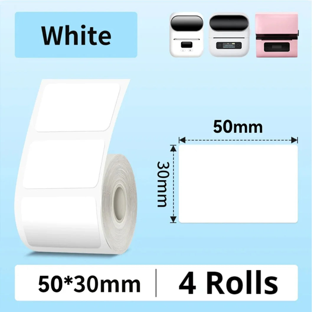 Premium M2 M3 Thermal Sticker Paper 50×30mm 230Pcs Long Storage Time Ideal For Shipping Labels And Retail Shelf Price Tags