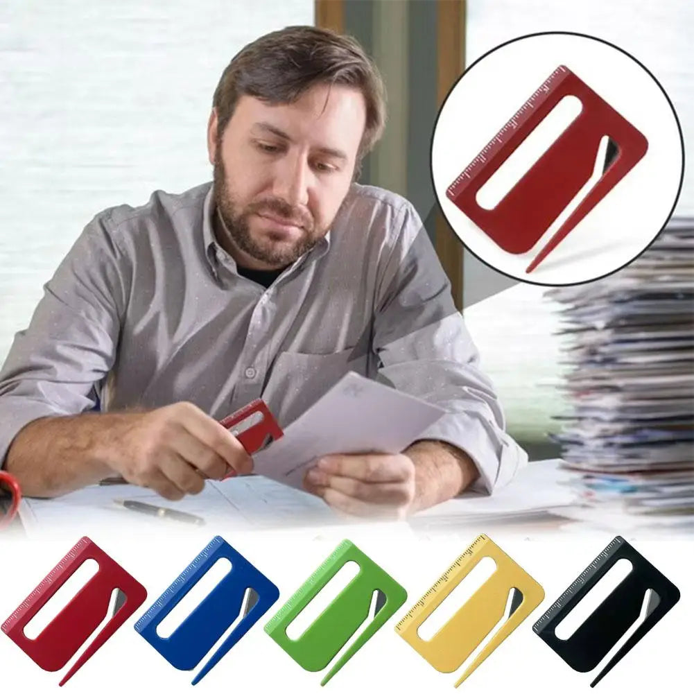 Mini Letter Knife Letter Mail Envelope Opener Safety Paper Guarded Cutter Blade Office Equipment Cutting Supplies
