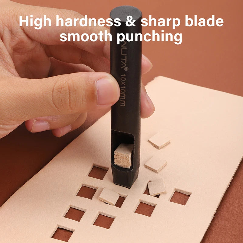 WUTA Basic 1pc Square Leather Punch Rectangle Hollow Oblong Hole Puncher Belt Strap Watch Band Cutter DIY Craft Leather Tools