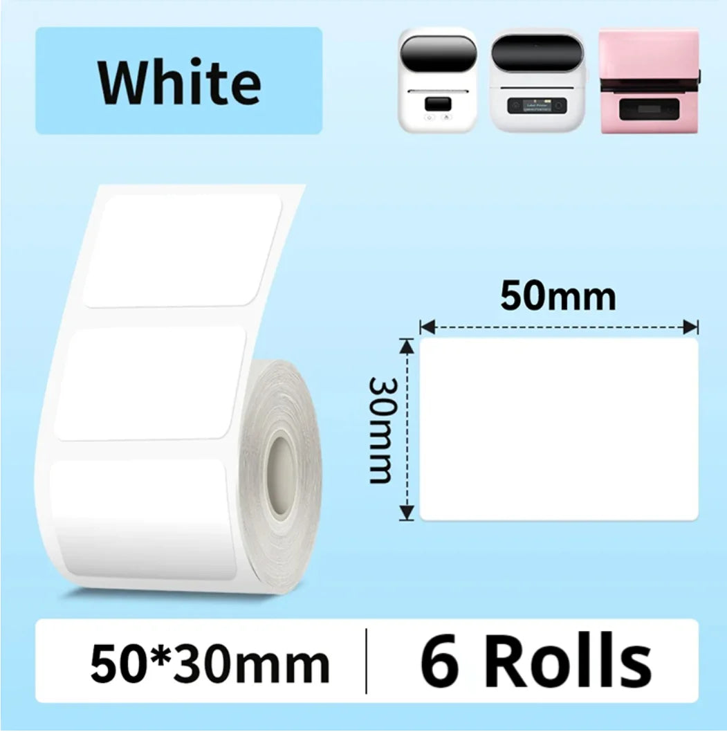 Premium M2 M3 Thermal Sticker Paper 50×30mm 230Pcs Long Storage Time Ideal For Shipping Labels And Retail Shelf Price Tags