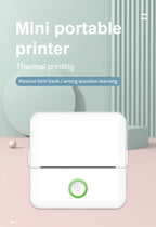 Mini Portabl Printer Inkless Sticker Maker, Free Cut Small Pocket Printer, Portable Thermal Printer for Photo Journal Notes Memo