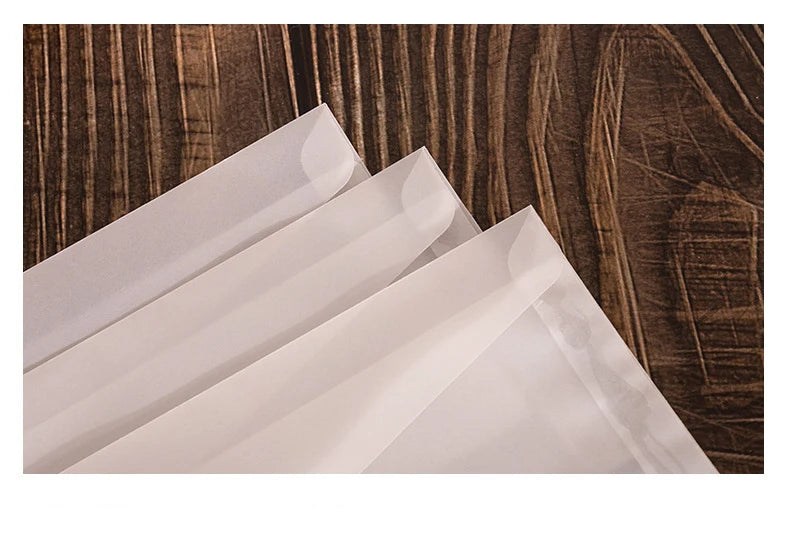 50pcs/lot Translucent Envelopes for Wedding Invitation European Style Sulfuric Acid Paper Envelope Business Storage Bag Envelope