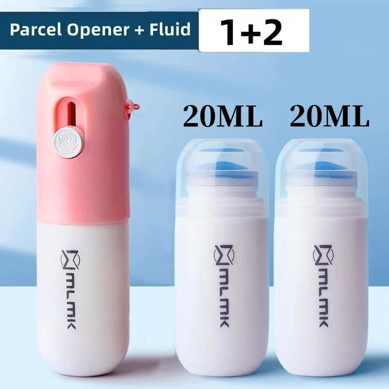2 in 1 Thermal Paper Correction Fluid with Knife Unboxing Knife Letter Opener Privacy Protection Fluid Thermal Paper Eraser 20ml