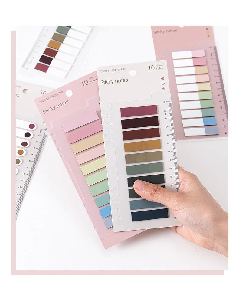 200 Sheets Index Tabs Self Adhesive Page Markers Transparent Sticky Notes Classify Files Flags Posted It Planner Stickers