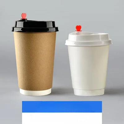 50pcs/pack Kraft Paper Bubble Tea Cup Double-layer Heat-insulating Paper Cup Disposable Thick Hollow Coffee Cup Accept Customize