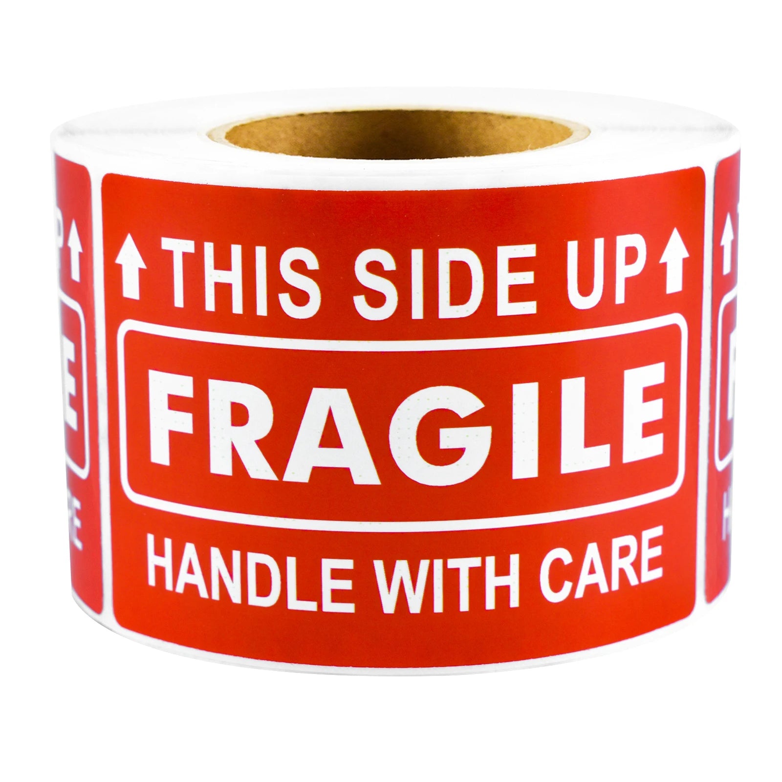 300 Sheets Per Roll/2*3In. Fragile on This Side, Handle with Care. Red Warning Stickers. Warning Box Packaging. Shipping Adhesive Labels. Shipping Warning Label Stickers, Handle with Care Label Stickers