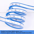 Flexible Curve Ruler 50cm Double-Sided Scale Multi-Functional Soft Ruler for Garment Pattern Making Bendable Arc Ruler, Essentia