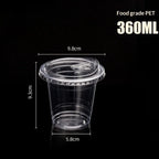 10/20/50pcs Transparent Disposable Coffee Cup Without Straw Suitable for Smoothies and Cold Drinks