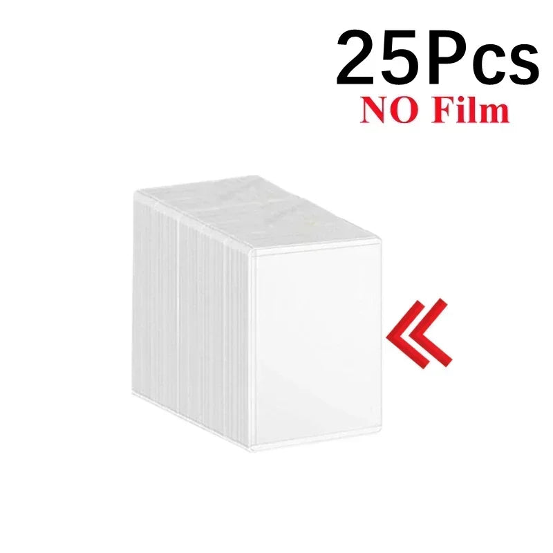 1/25/50Pcs Transparent Korean Kpop Card Sleeve with Protective Film Clear Card Holder Full Cover Idol Photo Game Card Cover 35PT