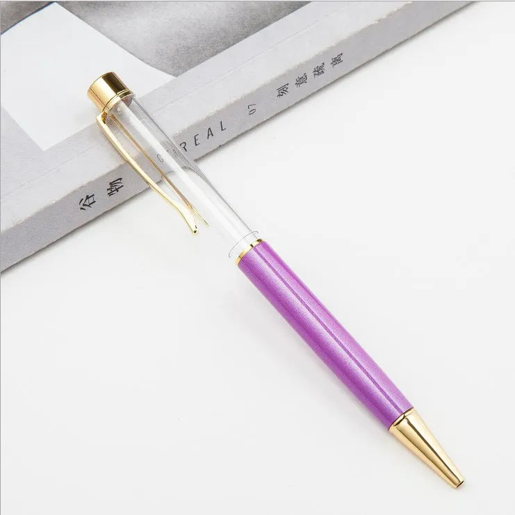 10 Pieces of Ballpoint Pens DIY Empty Pen Barrels for Handmade Quicksand Pens, Floating Flower Pens, Business Event Signature Pens, and Souvenirs