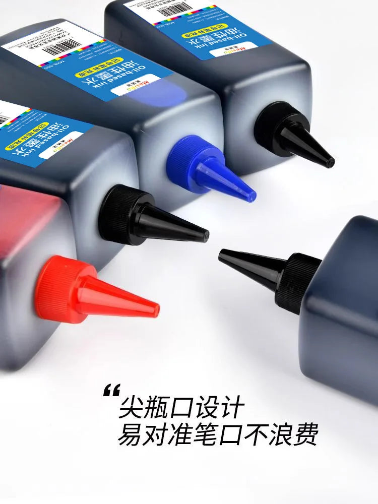 500ml Large Capacity Bottled Marker Ink Waterproof Quick Drying Oil-based Marker Refill Liquid School Supplies