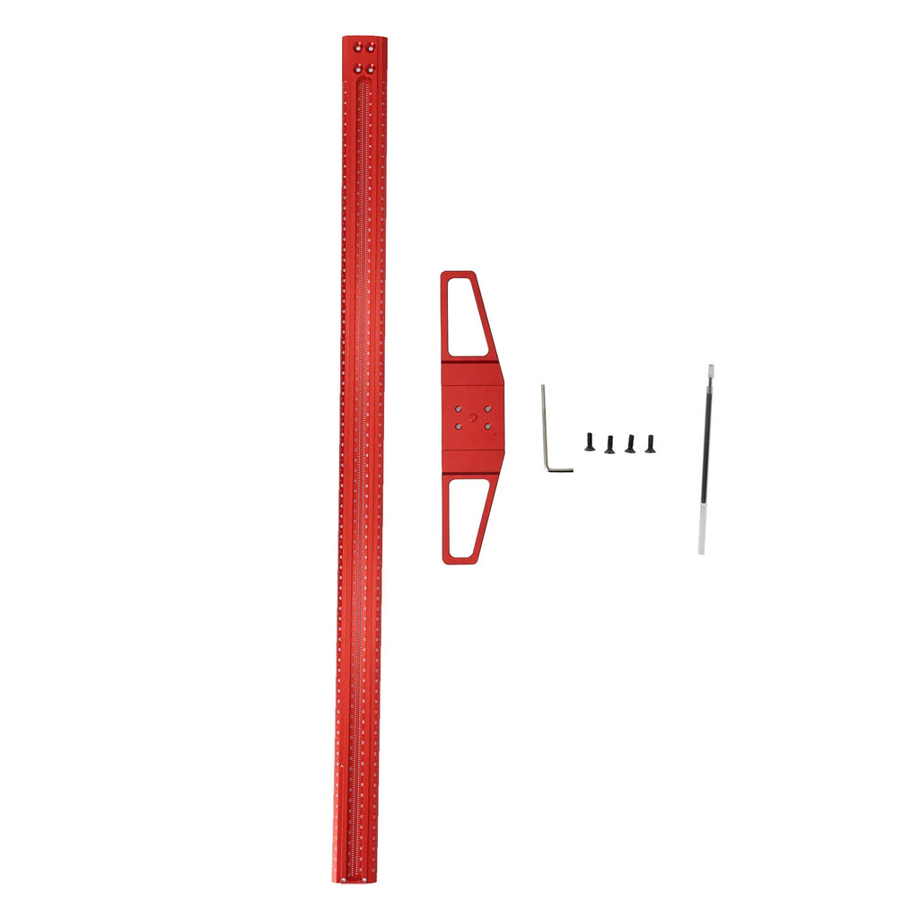 T Type Woodworking Ruler Hole Positioning Scribing Gauge Aluminum Alloy Measuring Tool for Carpenter