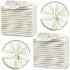 12 Pack Satin Cloth Napkins, 30x30cm Silky Wedding Napkins Cloth, Luxury Dining Table Cloth Napkins for Birthday Holiday Party