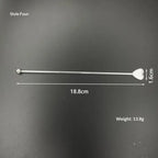 ♩Stainless Steel Stirring Stick Long Handle Bar Spoon Star Heart Shape Cocktail Stirrer For Coffee Milk Tea Home Cafe Decor 1PC