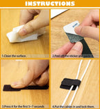 20Pcs Adhesive Cable Management Straps Reusable Self-Adhesive Cable Organizer Ties for Desk Wire Management