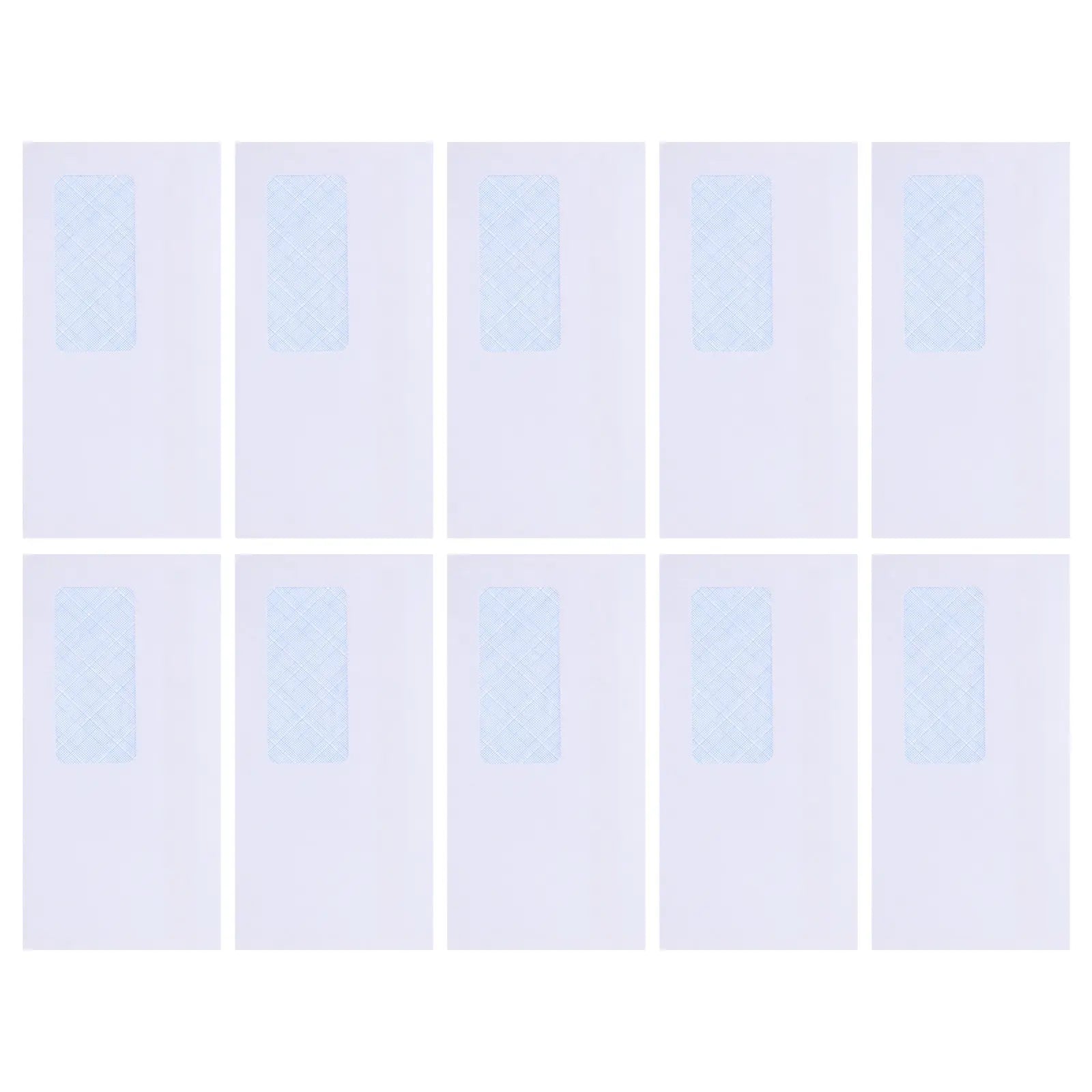 50Pcs Self-Sealing Security Envelopes Left Window Design Peel Seal Business Mailing Document Invitation Stationery Privacy