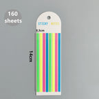 160 Sheets Transparent Sticky Notes Self-Adhesive Reading Annotation for Books Notepad Bookmarks  Memo Pad Index Tabs