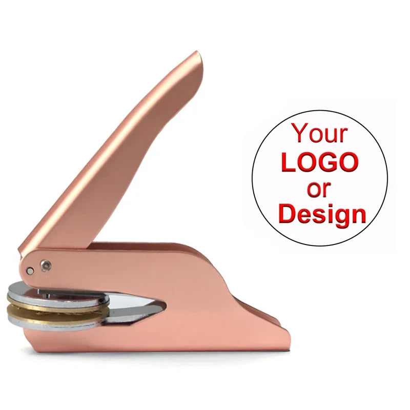 Embosser Stamp Customized Private Logo Customization Library Book Invitation Wedding Embossing Stamp Company Paper Leather Seals
