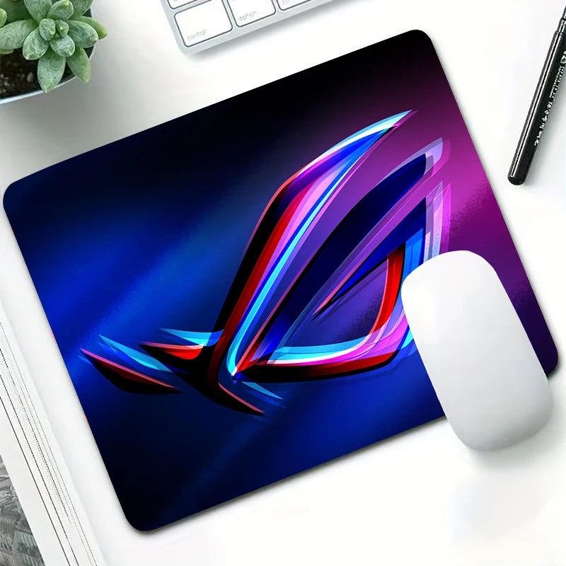 AS-US ROG Game Player Square Mousepad Small Size Home Desk Protector Mat Washable Desktop Mouse Pad Anti-slip Rubber Table Mats