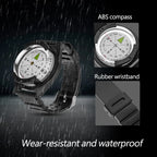 Wristwatch Compass, Wristwatch-Style Compass, Outdoor Mini Lightweight Wristwatch ABS Rubber Strap Tool Accessory Wristband