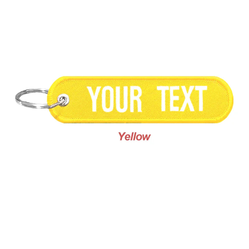 Personalized Keychain with Name Patch, Embroidery Text, Key-Ring Accessory for a Tag Customized Gift