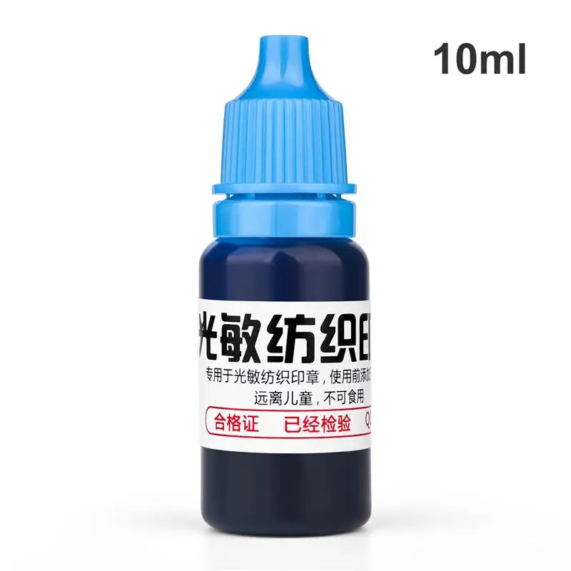 10ml Blue Red Black Ink Textile Clothes Ink Special Ink For Students Kids Name Stamp Printing On Clothing Waterproof Not Fade