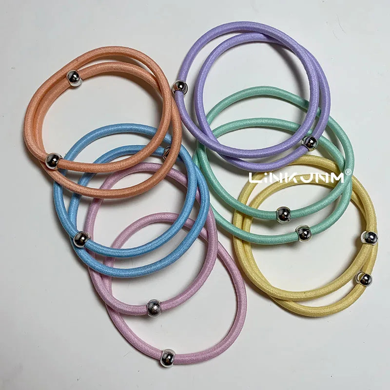 10PCS New Girls Elastic Hair Rubber Bands Kids Headbands Women Hair Tie Hair Gum Ponytail Hair Holders Hair Accessories