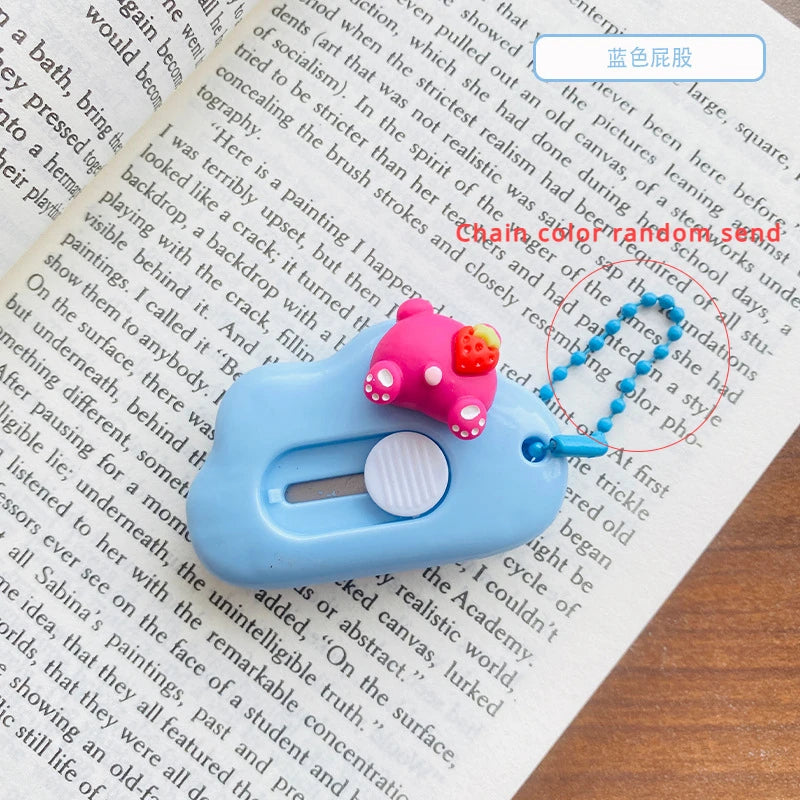 1pc Dopamine Cloud Mass Letter Opener Cartoon Cute Utility Knife Student Mini Box Cutter Hand-made Sharp