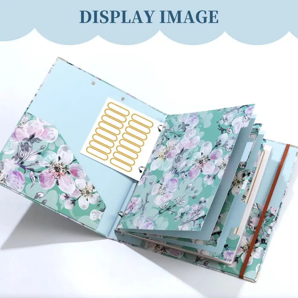 3 Ring Binder Portable 3Ring View Binder Non-Stick File Folders Letter Size Refillable Office Supplies with Divider School