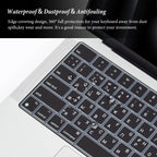 Keyboard Cover for 2022-2024 M4 M3/M2/M1Chip Pro 14"/16" A3401/A2992/A2779/A2991/A3403 MacBook Air 15.3"/13.6" A3113/A3114/A2941