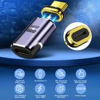 140W USB4.0 40Gbps Thunderbolt3 Magnetic Type-C OTG USB C To USB-C Fast Charge Magnet Converter Cable 8K@60Hz USB Type C Adapter