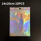 Resealable Laser Ziplock Bags For Necklace Food Storage Bags Pouch Packaging Bag Multifunctional Bubble Mailers