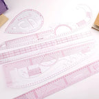 KRABALL French Curve Ruler Soft Patchwork Ruler Measure Tailor Ruler Drawing Template DIY Sewing Accessories Tool Kit 6 PCS