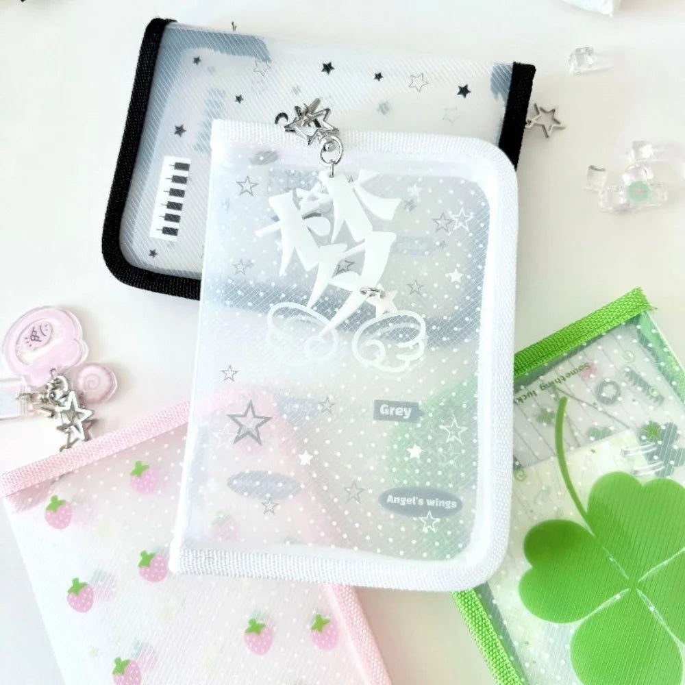 A6 Size Cute Stationery Storage Folder File PP Twill Zipper Pouch Document Bag Zip File Folder School Office Supplies