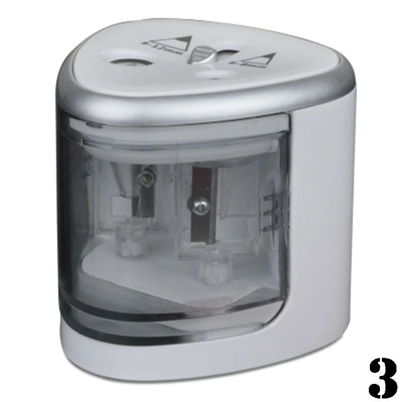 New Useful Battery Operated Electric Pencil Sharpener W/2 Holes 6-8mm And 9-12mm Auto-Stop School Supplies Korean Stationery