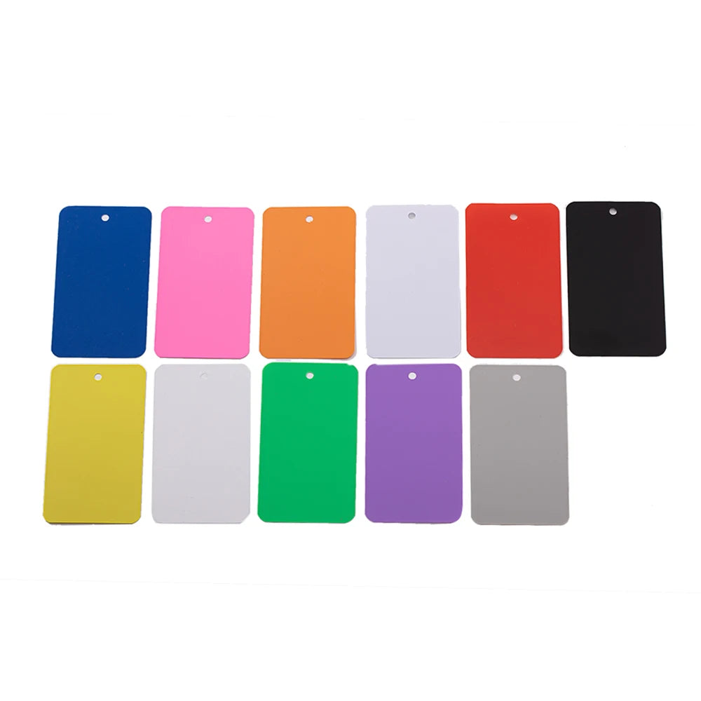 50pcs 4x6/5x9cm Rectangle Blank Plastic Tags Blank Merchandise Tag PVC Price Tags Waterproof Plastic Identification Price Tags