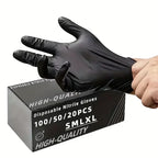 Portable Black Composite Nitrile Rubber High-Elasticity Disposable Gloves Food Work Latex Gloves Cleaning Waterproof Gloves