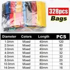 Heat Shrink Tubes Set Retractable for Cables Retractable Heat Pipe Wire Heat-shrinkable Sheath Case Tube Heat Shrink Tubing Set