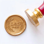 Personalized Wedding Wax Seal Stamp with 2 Initials, Custom Wedding Sealing Wax Stamp Invitation Seal Stamp. Initials Wax Seal