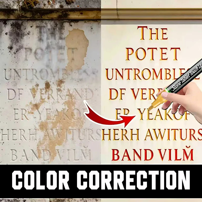 Tombstone Marker Inscription Restoration Pen Oil Based Quick Dry Weatherproof Touch Up Paint Pen For Granite Stone