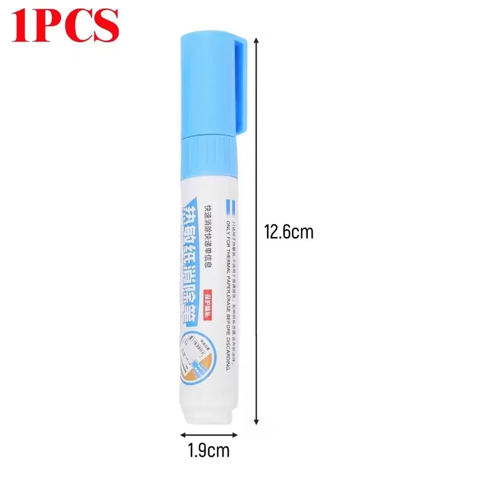 1/2/3 Pack Thermal Paper Correction Fluid Applicator Privacy Text Quick-Dry Cover-Up Liquid Correction Tool Traceless Eraser Pen